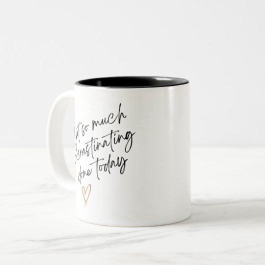 Uitstellen Grappig Minimal Co-worker Gift Tweekleurige Koffiemok (Voorkant links)