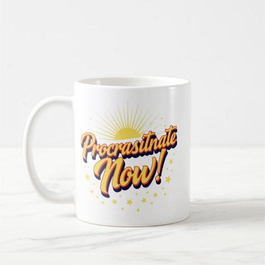 Uitstellen Nu! Koffiemok (Links)