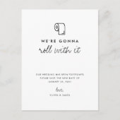 Uitstellen Van De Trouwdatum Trouwdatum Wijzigen Aankondigingskaart (Voorkant)