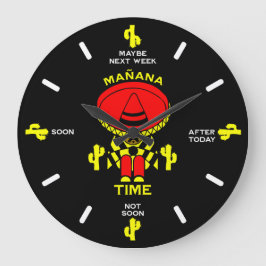 Uitsteller Luie Persoon Gift Grote Klok