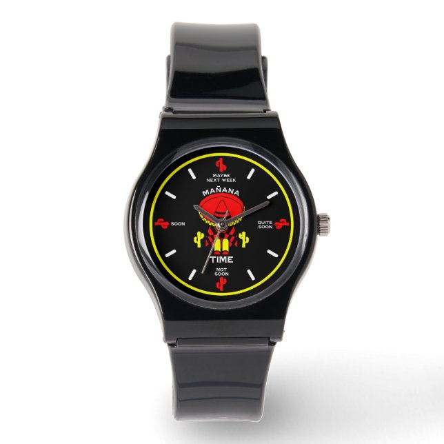 Uitsteller Luie Persoon Gift Horloge (Voorkant)