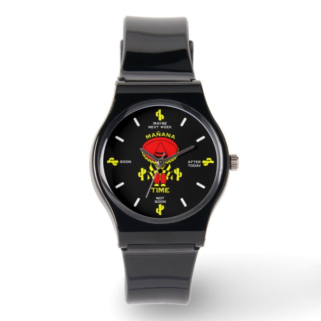Uitsteller Luie Persoon Gift Horloge (Voorkant)