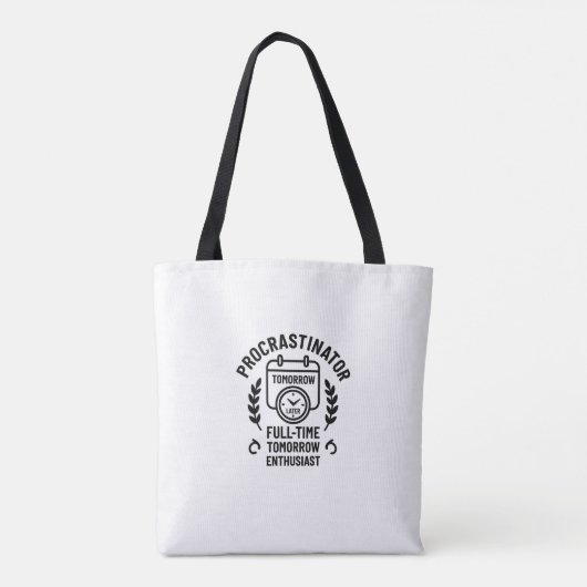 Uitsteller Mok Tote Bag (Achterkant)
