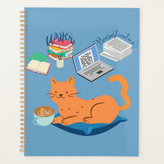 Uitsteller Schrijver Kat Planner (Voorkant)