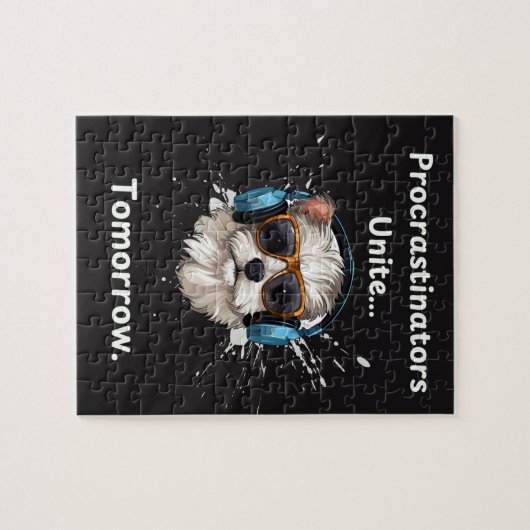 Uitstellers verenigen zich... Morgen. Legpuzzel (Horizontaal)