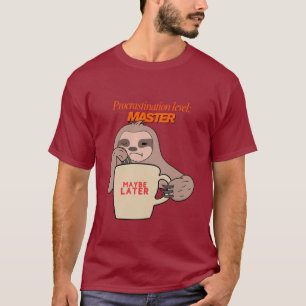 Uitstelniveau: Master - Lazy Sloth mok T-shirt