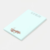 Uitstelpende Schattigee paar baby luiaards op Bran Post-it® Notes (Schuin)