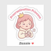 Uitstelprinses Cute Sticker (Vel)