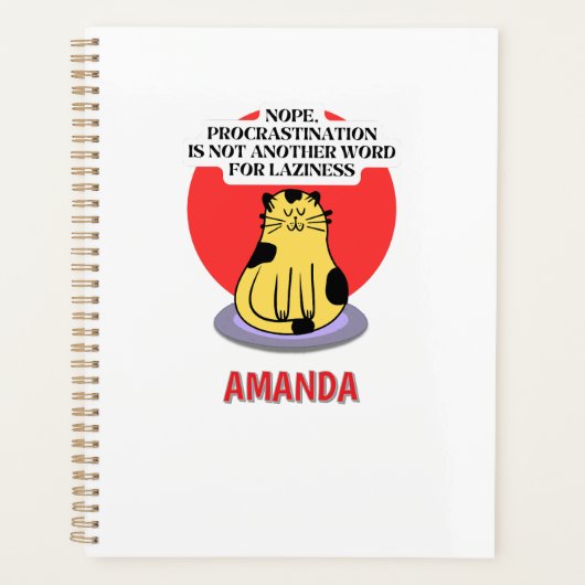 Uitstelthema Kat's Meme  Planner (Voorkant)