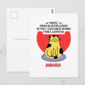 Uitstelthema Katten Meme Briefkaart (Voorkant / Achterkant)