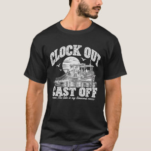 Uitstempelen Afgieten Visserij Humor T-shirt