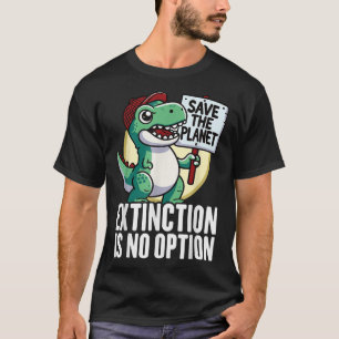 Uitsterven Is Geen Optie Dinosaurus Milieubescherm T-shirt