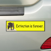 Uitsterven is voor altijd - bumpersticker (Op auto)