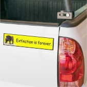 Uitsterven is voor altijd - bumpersticker (Op Truck)