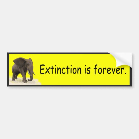 Uitsterven is voor altijd - bumpersticker (Voorkant)