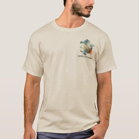 Uitsterven is voor altijd - Peregrine Falcon T-shirt (Voorkant)