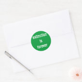 "Uitsterven is voor altijd" Sticker (Envelop)