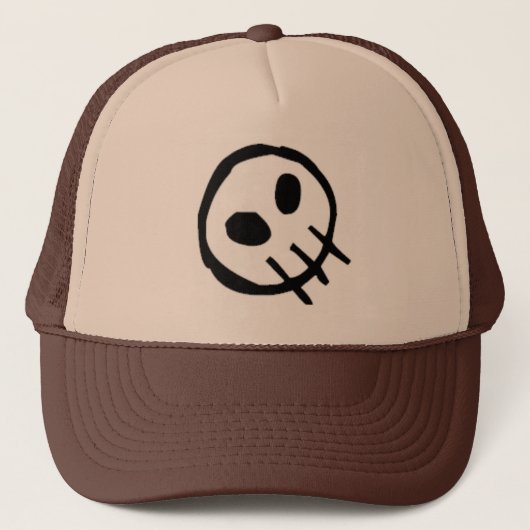 Uitsterven Logo schedel bovenaan Trucker Pet (Voorkant)