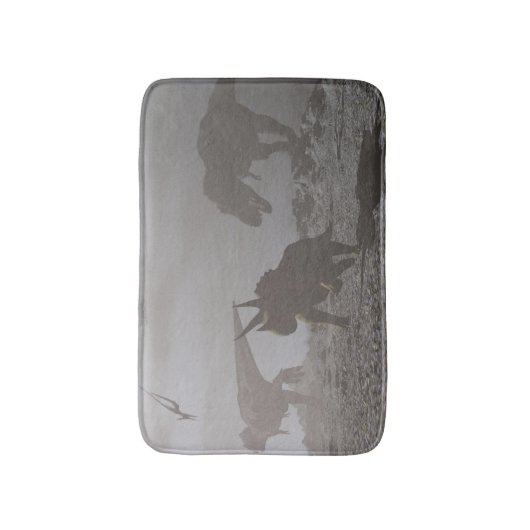 Uitsterven van dinosaurussen - 3D rendering Badmat (Voorkant Verticaal)