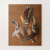 Uitsterven van zee schildpadden bespaart de schild legpuzzel (Verticaal)