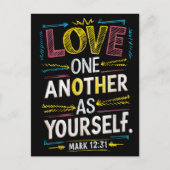 Uitstralen liefde, omhelzen eenheid briefkaart (Voorkant)