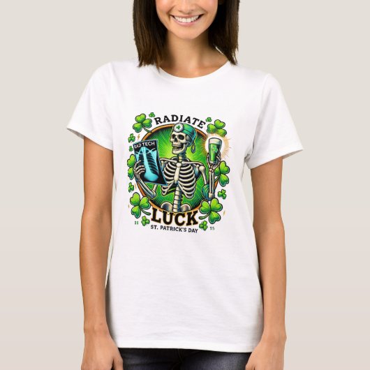 Uitstralen Lucky Radiology St. Patrick's Day shirt (Voorkant)
