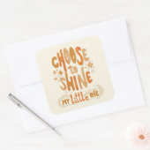 Uitstralingspositiviteit: kies om Inspirerend te g Vierkante Sticker (Envelop)