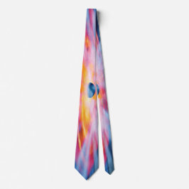 Uitstromen van zwarte hoorn - kleurrijke Abstracte Stropdas