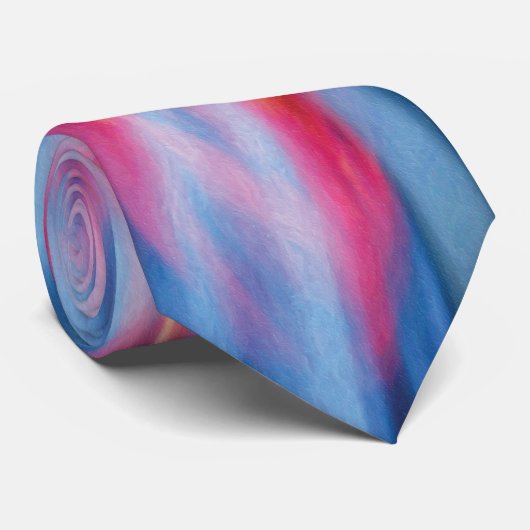 Uitstromen van zwarte hoorn - kleurrijke Abstracte Stropdas (Opgerold)