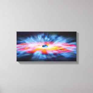 Uitstroming van zwart gat - Kleurrijk concept van  Canvas Afdruk