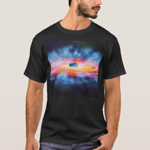 Uitstroming van zwart gat - Kleurrijk concept van  T-shirt
