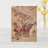 Uittocht uit Egypte. Fine Art Pesach Wenskaart Kaart (Gele Bloem)