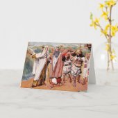 Uittocht uit Egypte. Fine Art Pesach Wenskaart Kaart (Gele Bloem)