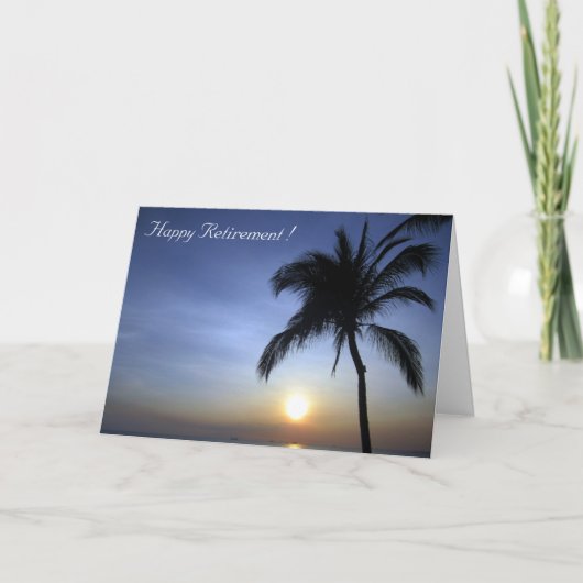 uittredende handpalm bij zonsondergang kaart (Voorkant)