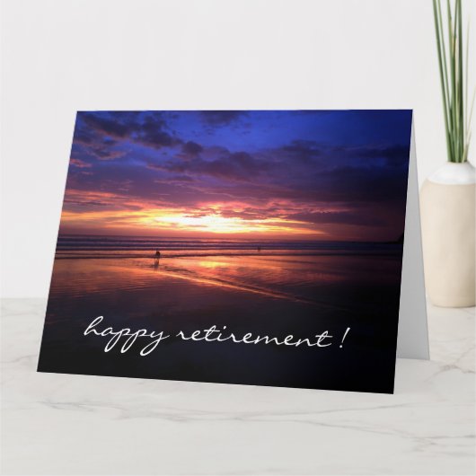Uittredende zonsondergang Vivid Big Kaart (Voorkant)