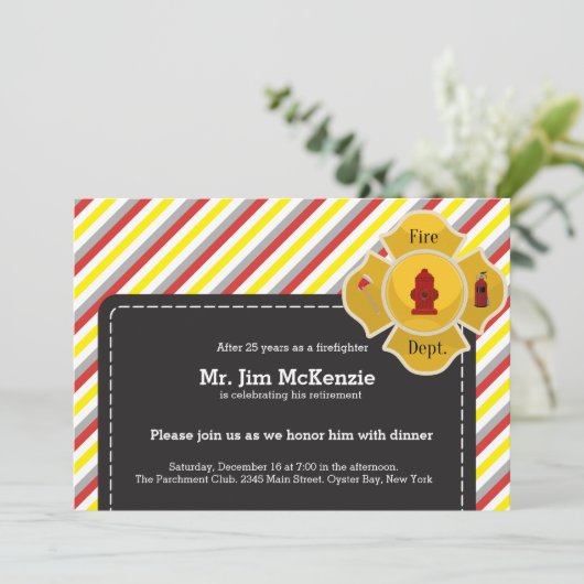 Uittreding brandweerman kaart (Staand voorkant)