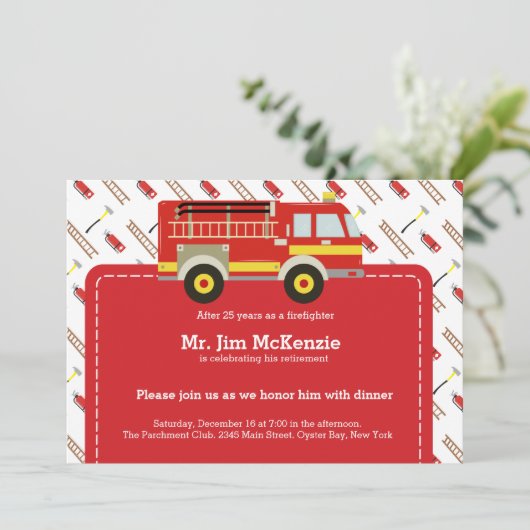 Uittreding brandweerman kaart (Staand voorkant)