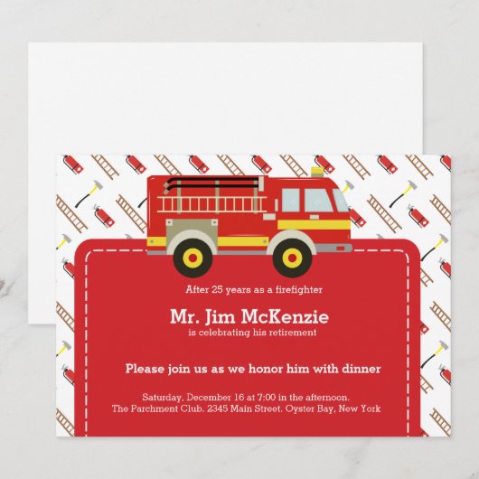 Uittreding brandweerman kaart (Voorkant / Achterkant)