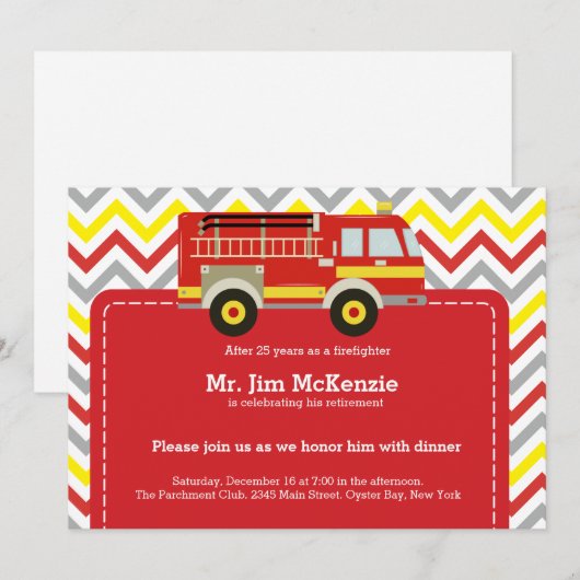 Uittreding brandweerman kaart (Voorkant / Achterkant)