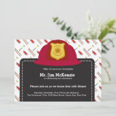 Uittreding brandweerman kaart (Staand voorkant)