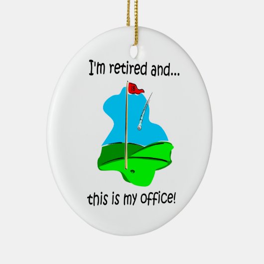 Uittreding Golf humor Keramisch Ornament (Rechts)