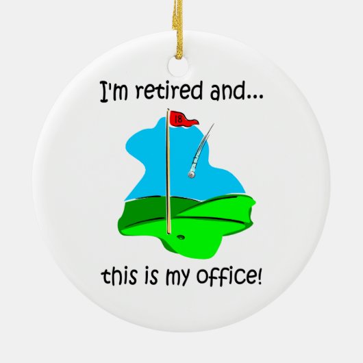 Uittreding Golf humor Keramisch Ornament (Achterkant)