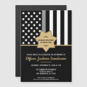 Uittreding van de rectificator Thin Silver Line Magnetische Uitnodiging (Voorkant / Achterkant)