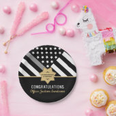 Uittreding van de rectificator Thin Silver Line Papieren Bordje (Feest)