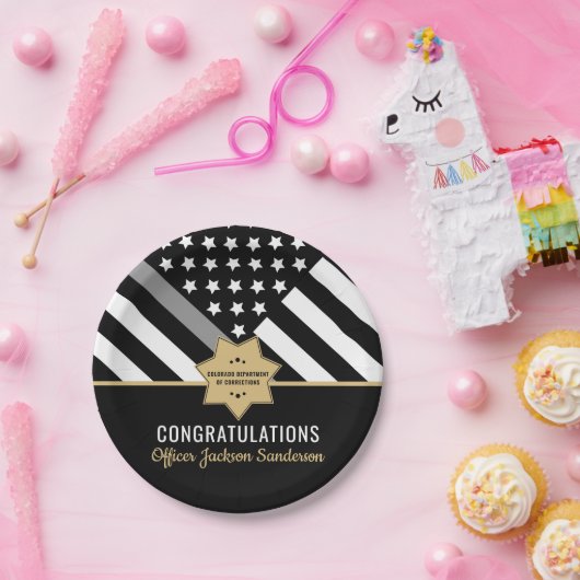 Uittreding van de rectificator Thin Silver Line Papieren Bordje (Feest)