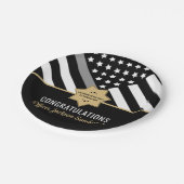 Uittreding van de rectificator Thin Silver Line Papieren Bordje (Gekanteld)