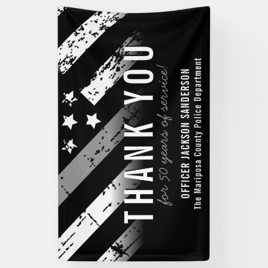 Uittreding van de rectificator Thin Silver Line Spandoek (Verticaal)