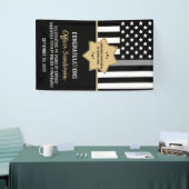 Uittreding van de rectificator Thin Silver Line Spandoek (Beurs)