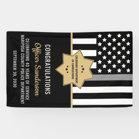 Uittreding van de rectificator Thin Silver Line Spandoek (Horizontaal)