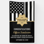 Uittreding van de rectificator Thin Silver Line Spandoek (Verticaal)